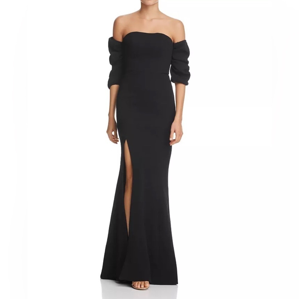 C/MEO Collective Lift Me Gown In Black Maxi Dress Evening Cocktail Womens‎ Large